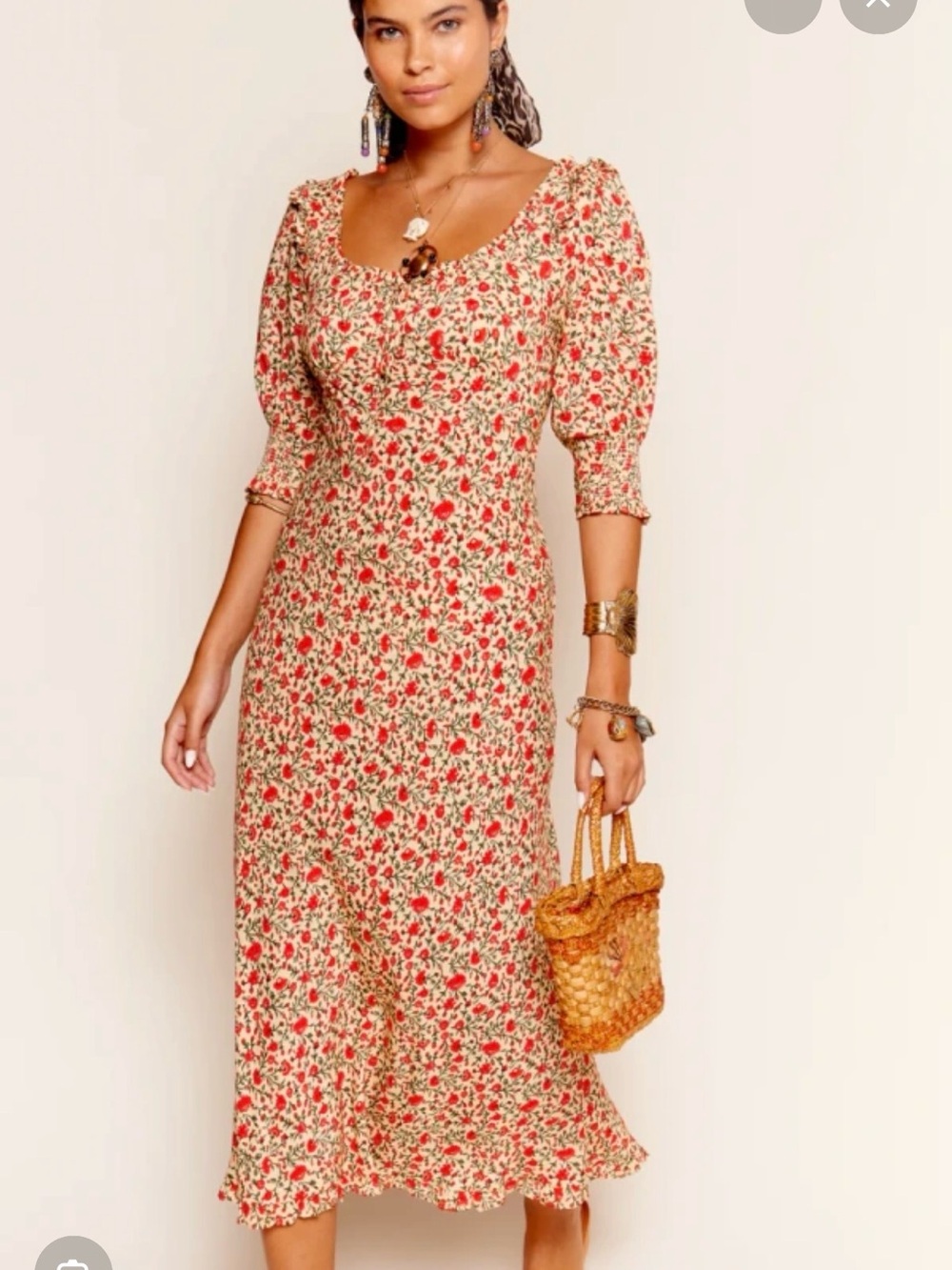 RIXO Sathya Midi Dress - XS